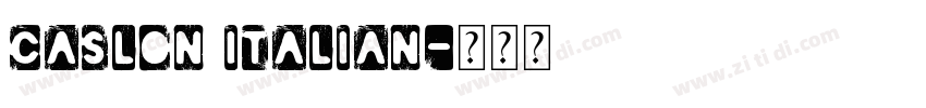 caslon italian字体转换